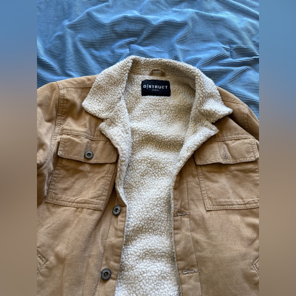 D/Struct Tan Corduroy Sherpa jacket -men’s - Picture 2 of 8